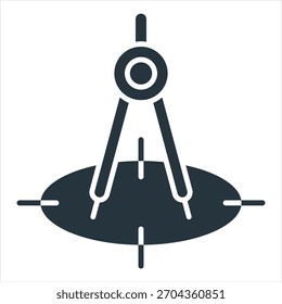 Vektorgrafik des Kalibrierungsglyph-Symbols