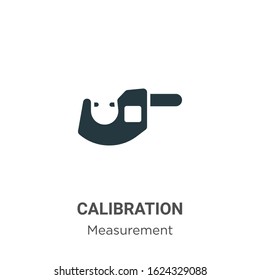 Calibration glyph icon vector on white background. Flat vector calibration icon symbol sign from modern measurement collection for mobile concept and web apps design.