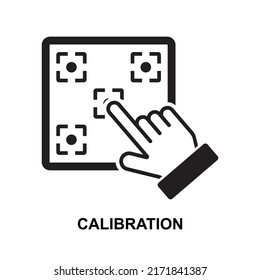 Icono de calibración aislado en ilustración vectorial de fondo blanco.