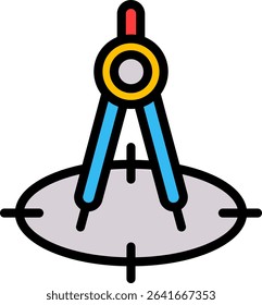 Calibration Icon Lineal Color Vector Illustration