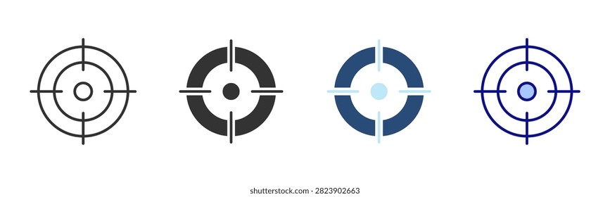 Calibration Icon Set. Designed In Multi Style