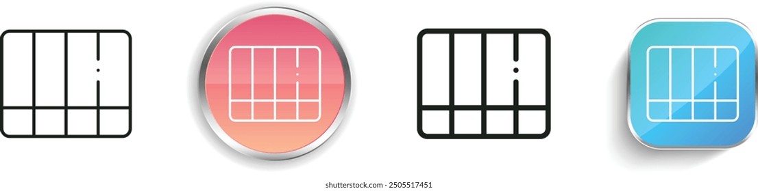 calibration icon. Thin Linear, Regular and Button Style Design Isolated On White Background