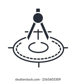 calibration icon. vector.Editable stroke.linear style sign for use web design,logo.Symbol illustration.