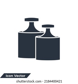 Kalibrierung des Symbols für metallische Gewichte Vektorgrafik. Kalibrations-Gewichtssymbol-Vorlage für Grafik- und Webdesign-Kollektion