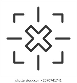 Calibration Outline Icon Vector Illustration