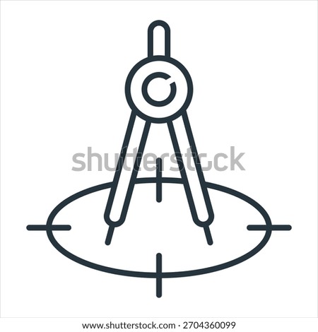 Calibration Outline Icon Vector Illustration