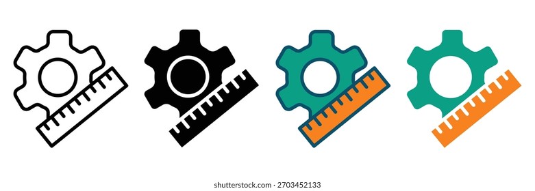 Icono de Web de calibración colección de estilo múltiple