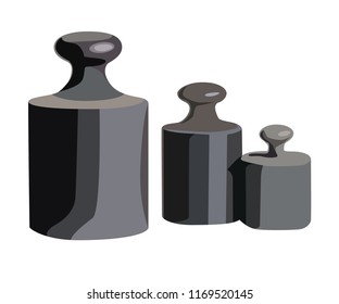 calibration weight realistic vector illustration isolated