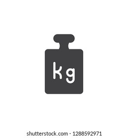 Calibration weight vector icon. filled flat sign for mobile concept and web design. Weight kilogram simple solid icon. Symbol, logo illustration. Pixel perfect vector graphics