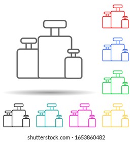 calibration weights multi color style icon. Simple thin line, outline vector of measuring Instruments icons for ui and ux, website or mobile application