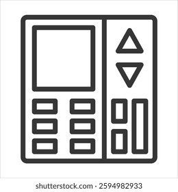 Calibrator Outline Icon Vector Illustration