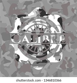 Calibre on grey camo texture