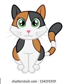 Calico Cat Cartoon