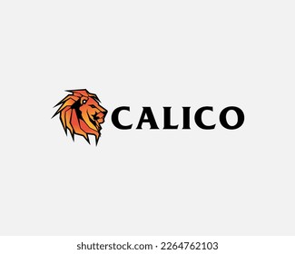 Calico  Lions Simple Vector Logo