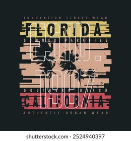 Califonia beach santa monica illustration typography. perfect for t shirt design