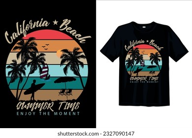Califorina Beach summer  t-shirt design 