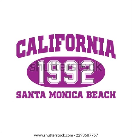 california 1992 vector text, modern design for typography, poster, t-shirt, banner, flyer, postcard for your brand. vector