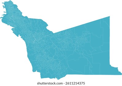 California Alameda County Voter Precincts Vector map