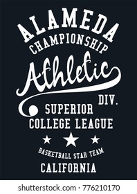 California Athletic Academy embroidery and printing graphic design vector art artwork