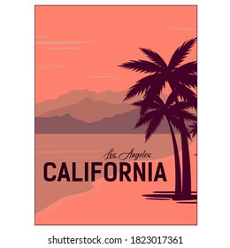 California Background - Stock Vector Illustration