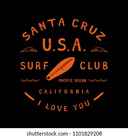 CALIFORNIA BADGE. Design fashion apparel on light background. T shirt graphic vintage vector illustration label logo template.