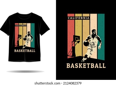 California Basketballsilhouette T-Shirt-Design