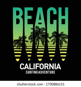 california beach, graphic t shirt print