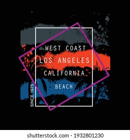 california beach slogan tee graphic typography for print t shirt, illustration, stock vector,art,style