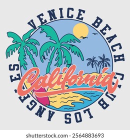 california beach summer text,lettering,images nature vector illustration t shirt design