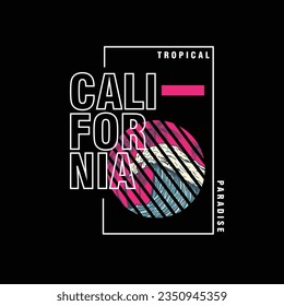 California beach sun typography summer t shirt design