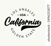 California beach text Vector illustrations. For t-shirt prints and other uses.