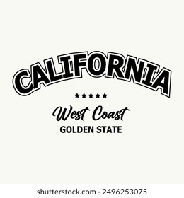 California beach text Vector illustrations. For t-shirt prints and other uses.