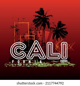  california beach text,lettering,images nature vector illustration t shirt design