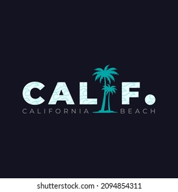 california beach typography graphic design, for t-shirt prints, vector illustration 