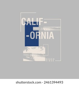 California Beach Vibes summer typography poster design