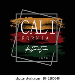 California Beach,nature  Destination Images Graphic Vector Illustration Design 