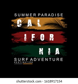 california beach,summer paradise,images, graphic t shirt for print vector illustration design 