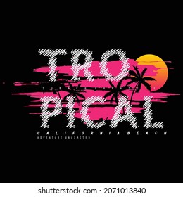 California beach,summer paradise,tropical nature,abstract,images,graphic t shirt print vector illustration design