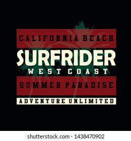 california beach,surfing,summer,tee element vintage graphic t shirt print vector illustration design