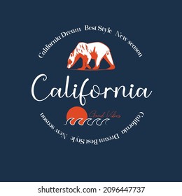 California Bear New T-Shirt Design