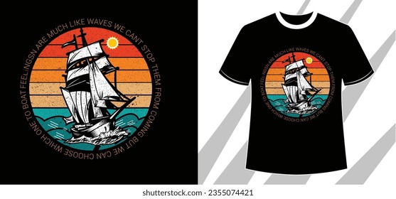 California boat t shirt design