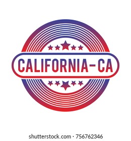 California CA vector badge