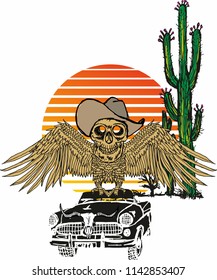 California cactus graphic design vector art