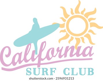 California cali Sun club surf Graphic Tee t-shirt logo slogan artwork typography tote badge emblem crest Fashion Apparel script 