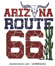 California Chicago Route 66 Graphic Design Vector Art