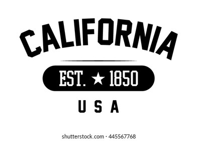 California city print in vector.