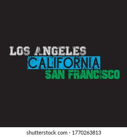 california city typography tee design for t-shirt vector illustration