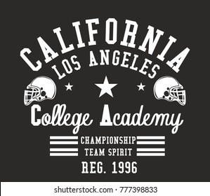 California College Academy graphic design vector artwork