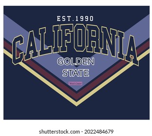 California college font typography summer print for t shirt and others. 