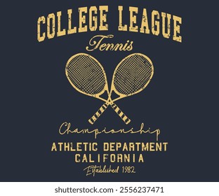 California College League Championship Athletic department typography slogan with college varsity print for graphic tee t-shirt or sweatshirt.